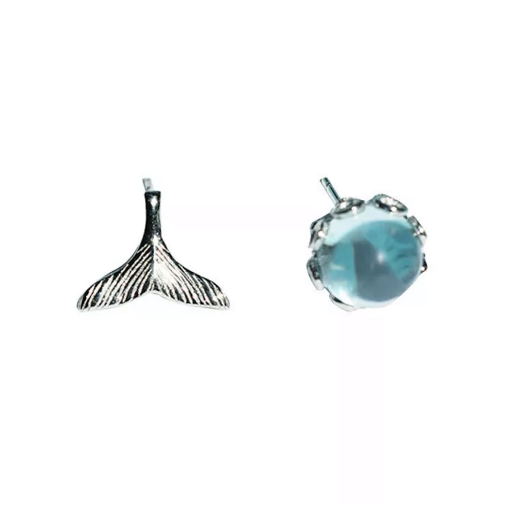 Aqua Mermaid Earrings. NEW.